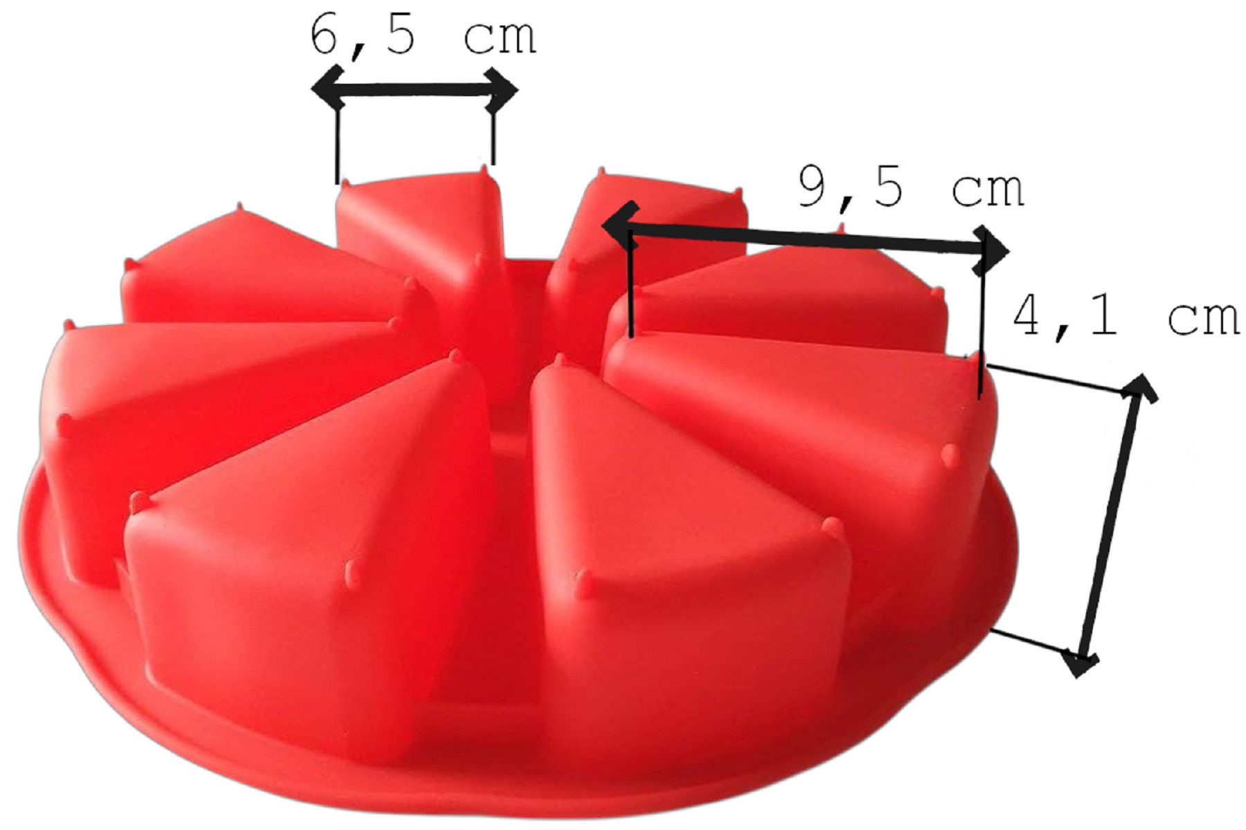 genialo Backform Silikon Backform 8 Portionen Kuchenform 27 × 27 × 5 cm Rot, (1-tlg)
