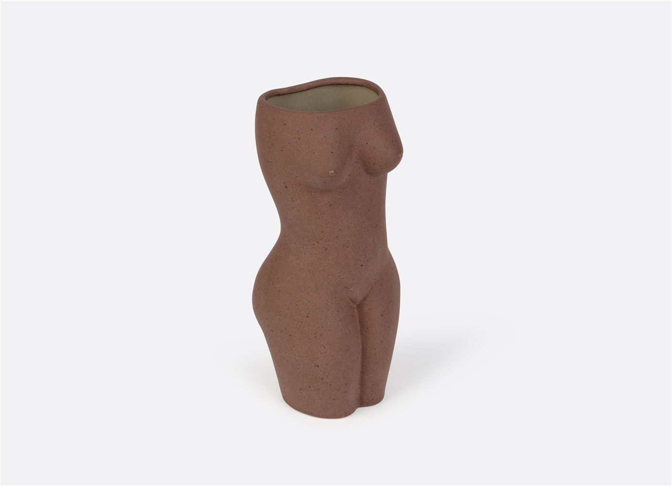 DOIY Dekovase Body Vase large (Keramik, 1 St., handgefertigt), braun, ca. 9,2 x 10 x 22,5 cm