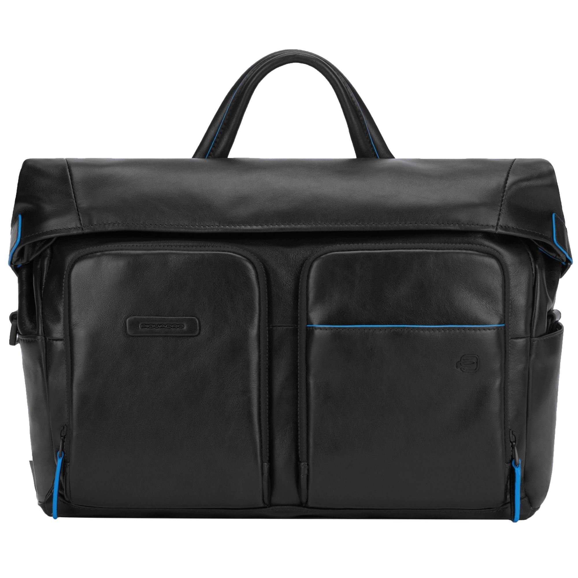 Piquadro black Square Blue Revamp, Fahrradtasche Leder