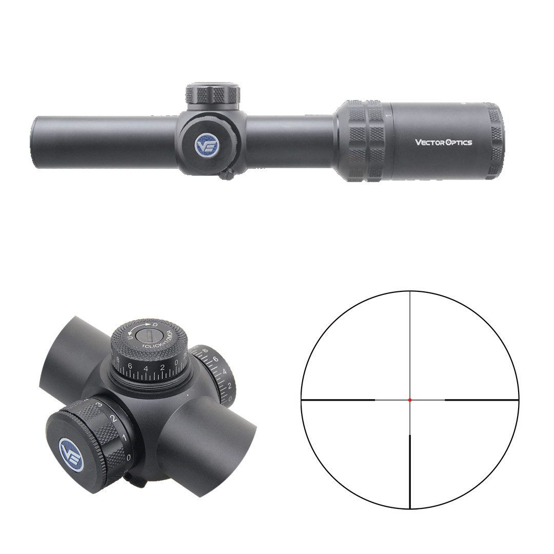 Vector Optics Vector Optics SCOC-41 Grizzly 1-4x24 Zielfernrohr (Ideal für Jagd, Sport und Airsoft)