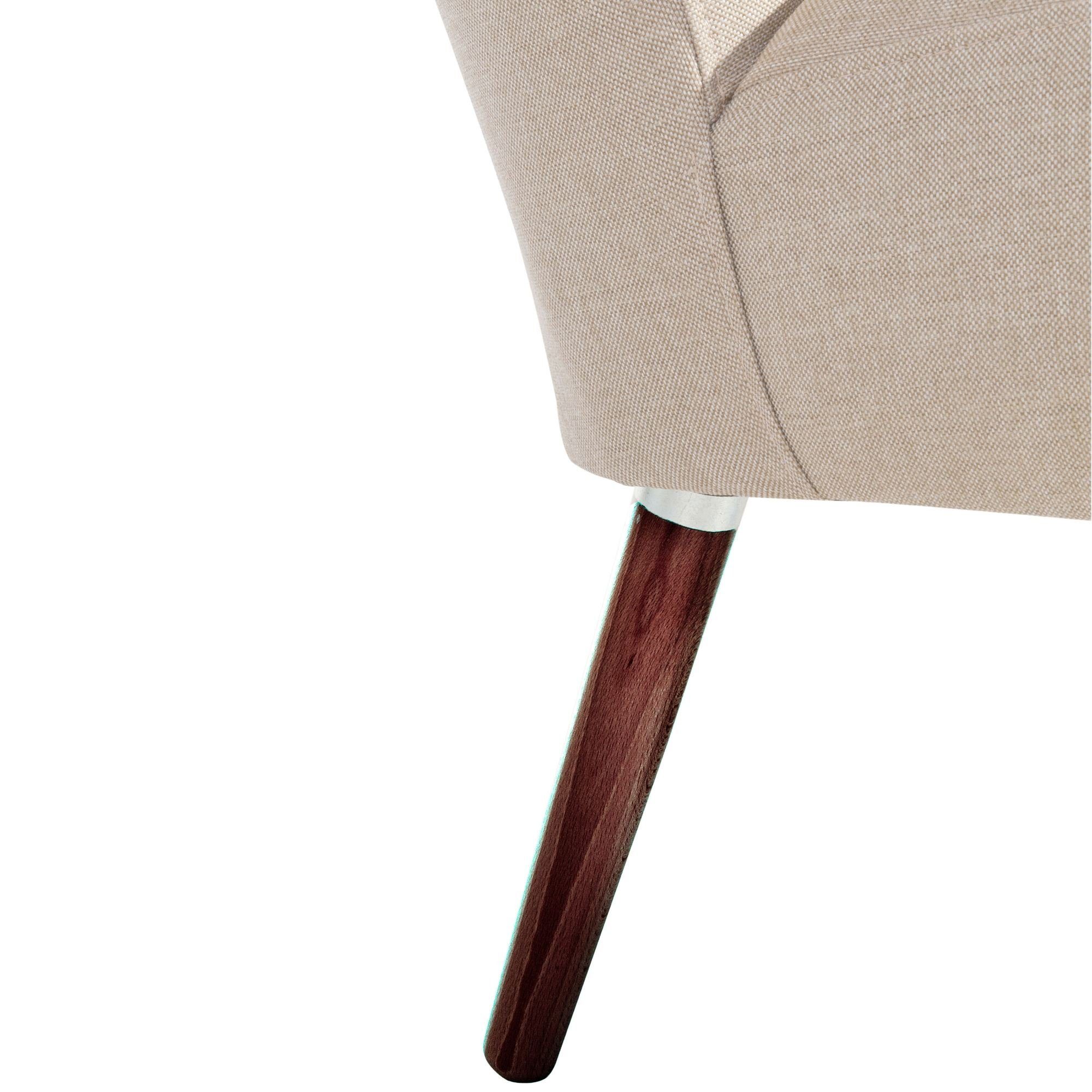 58 aufm Kessel Sessel Flachgewebe Buche dunkel Kassi Bezug Sitz Sessel inkl. / 1-St), hochwertig (Leinenoptik) verarbeitet,bequemer (Sparpreis Versand, Kostenlosem nussbaum