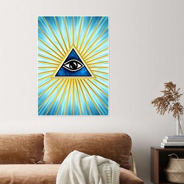 Posterlounge Poster Lava Lova, Allsehendes Auge Gottes, Symbol für Allwissenheit, Illustration