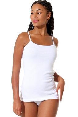 Yenita® Unterhemd (4-St) mit Satinband Einfassung
