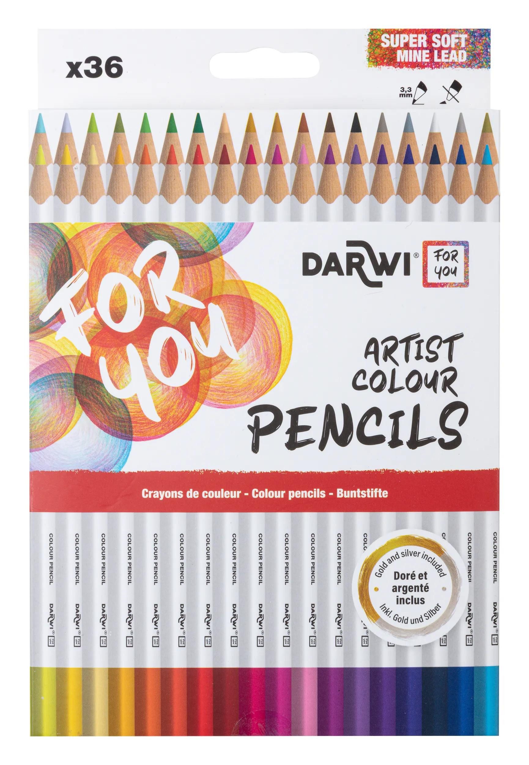 Darwi Dekorierstift 4x DFY 36 K#nstler-Farbstifte DF2100036K01C Buntstift