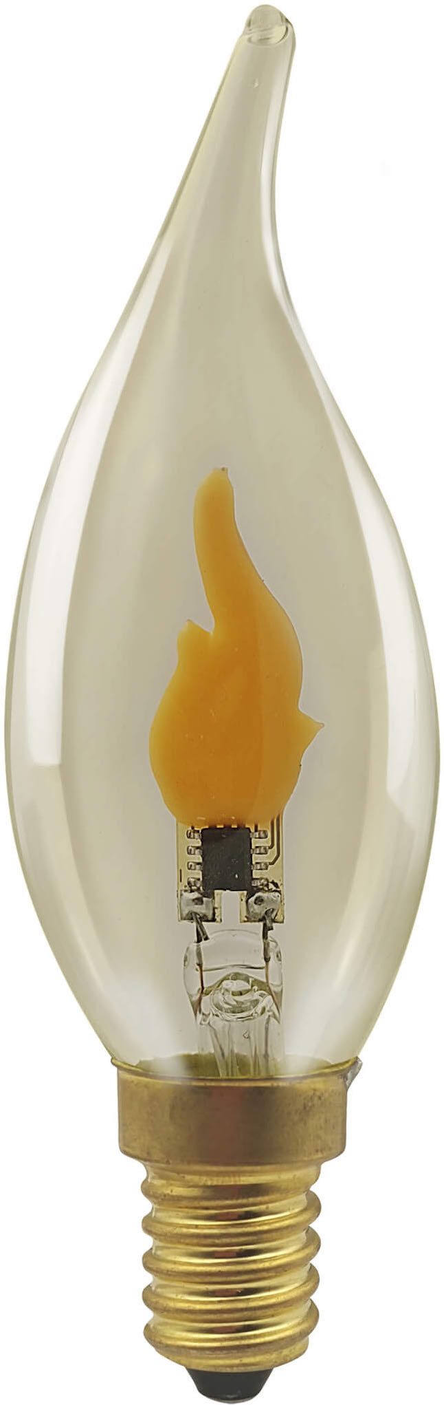 SEGULA LED-Filament LED Kerze Windstoß smokey grau, E14, E14, 1 St., Extra-Warmweiß