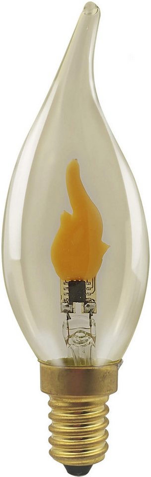 SEGULA LED-Filament LED Kerze Windstoß smokey grau, E14, E14, 1 St., Extra-Warmweiß