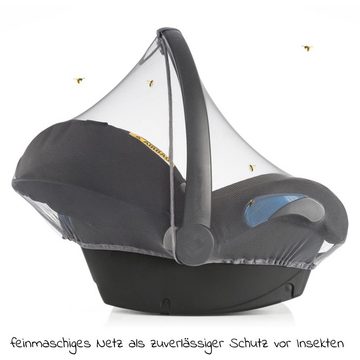 Zamboo Babyschale Grau, Insektenschutz Mückennetz für Babyschale / Maxi Cosi Moskitonetz