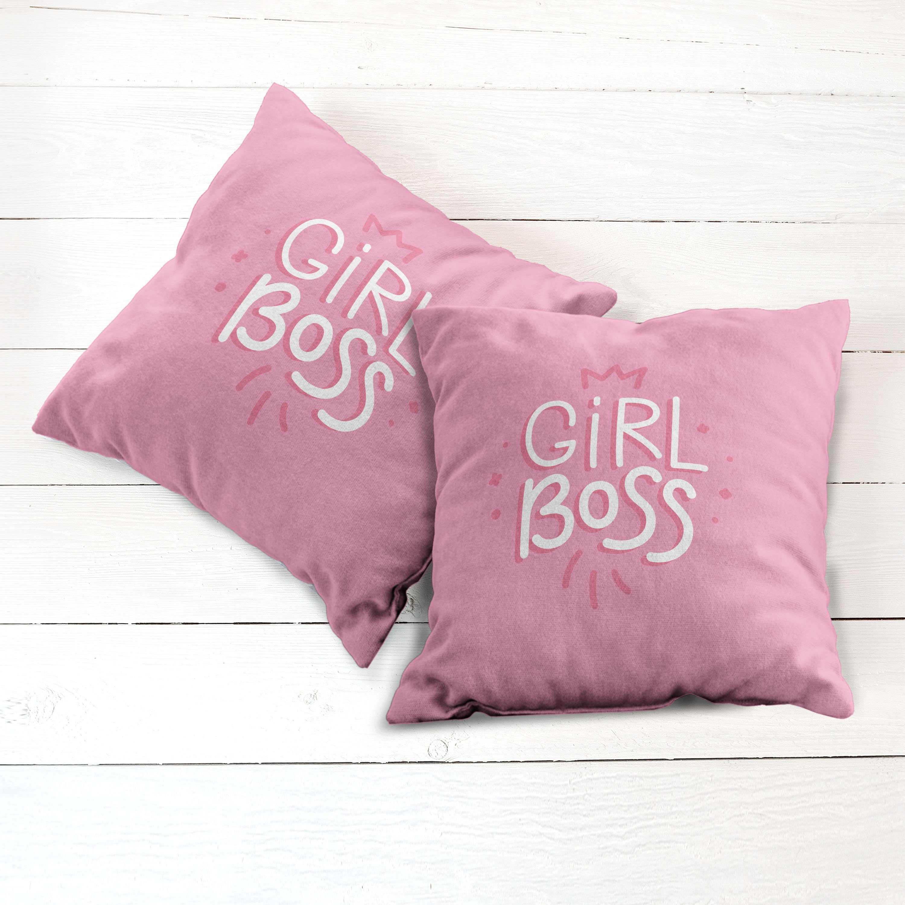 Feminine Modern Doppelseitiger Konzept Pinkish Accent Abakuhaus Kissenbezüge (2 Boss Stück), Digitaldruck, Mädchen