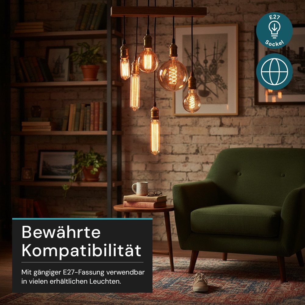 LUXULA LED-Leuchtmittel LUXULA LED-Leuchtmittel E27 3 W 1800 K Warmweiß, E27, Warmweiß – Bild 4 von 5