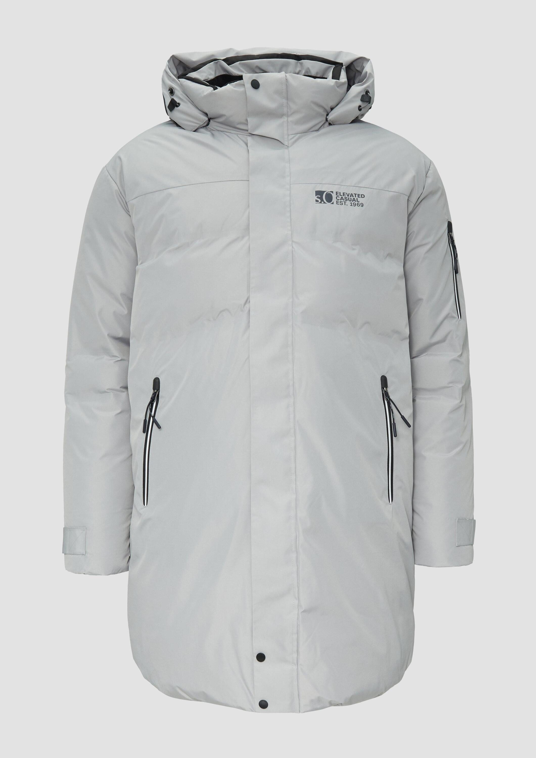 s.Oliver Winterjacke Outdoor-Jacke Wasserabweisender wattierter Parka mit Kontrast-Details