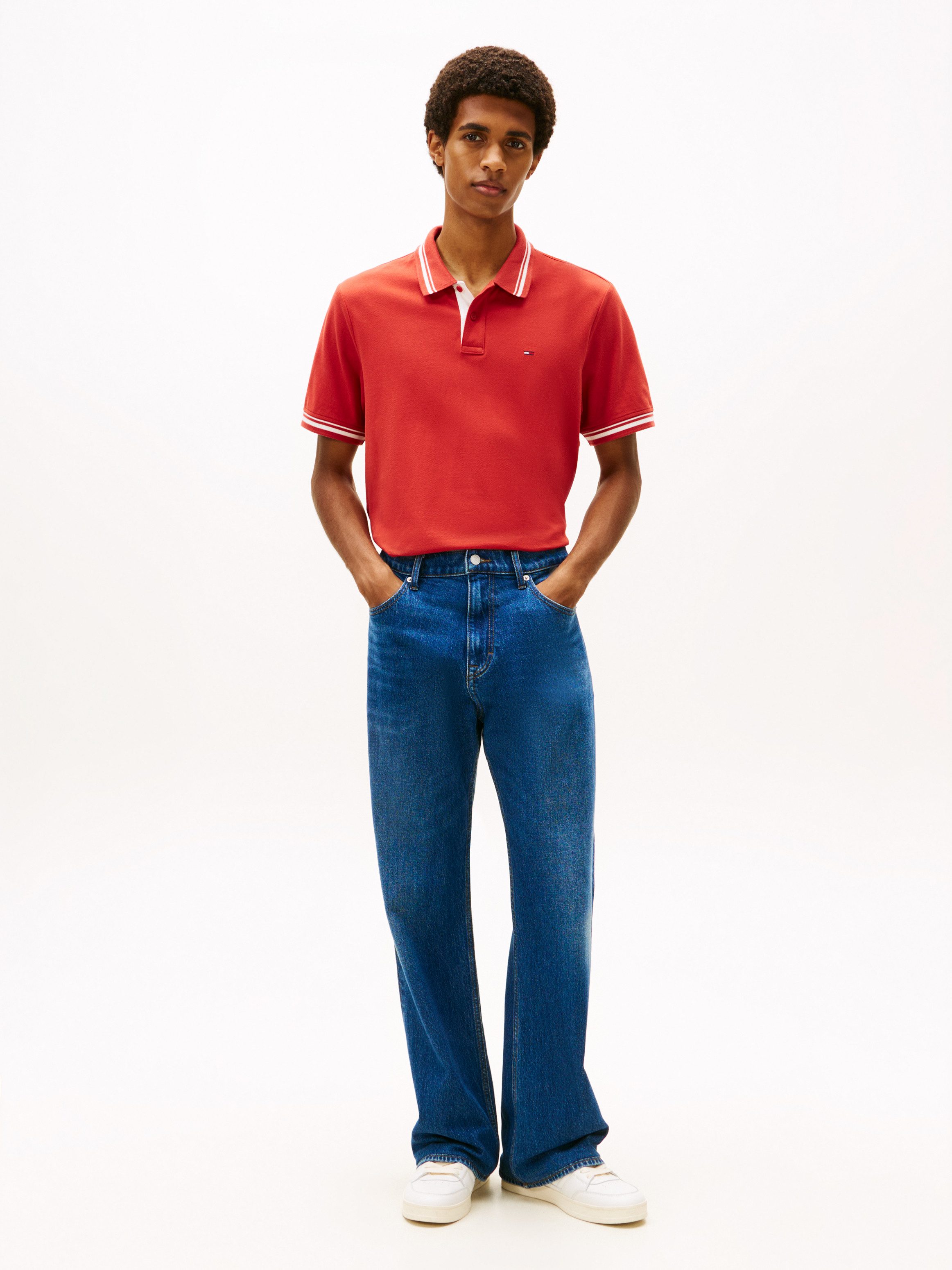 Tommy Jeans Poloshirt TJM REG TIPPED POLO EXT Mit Rundhalsausschnitt