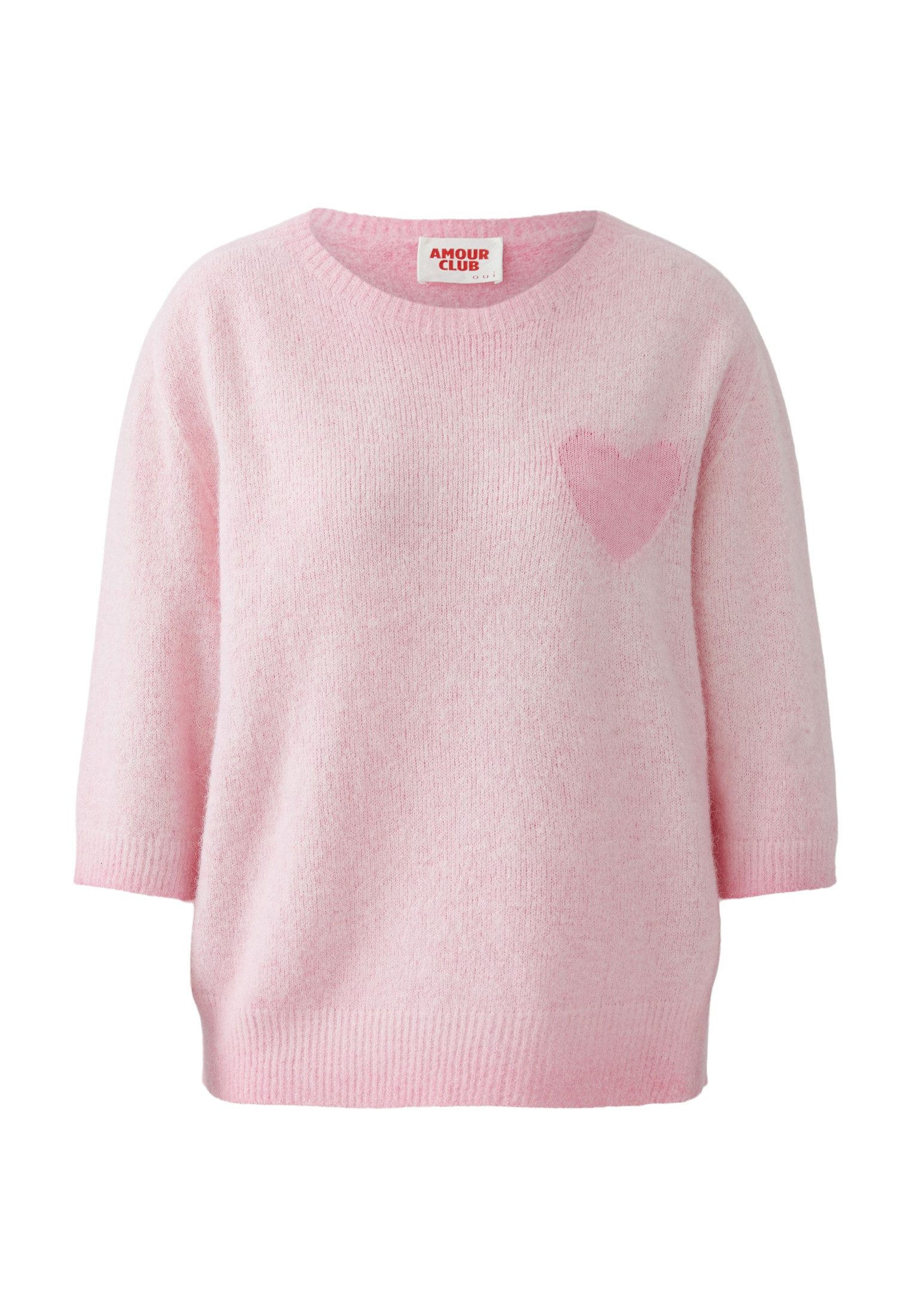 Oui Rundhalspullover Pullover