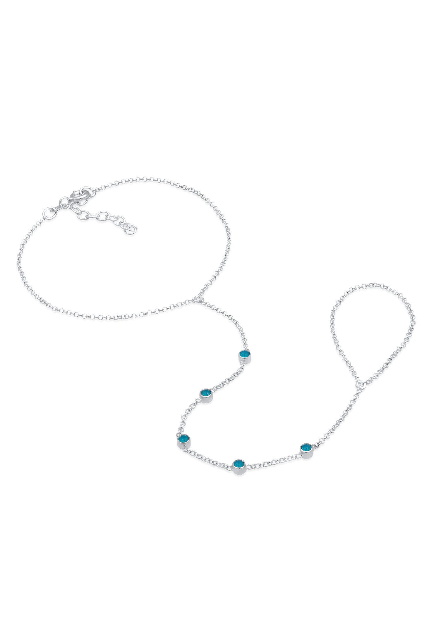 Elli Armkette Hand Chain Handkette Armband 925 Silber (kein Set, 1-tlg)