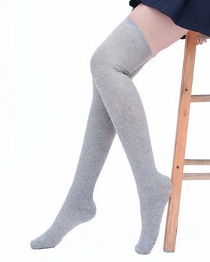 Dekorative Kniestrümpfe Winter Damen Overknee Strümpfe Socken, Lange Kniestrümpfe (1-Paar) Winter kniestrümpfe für Frauen, warme Kniestrümpfe
