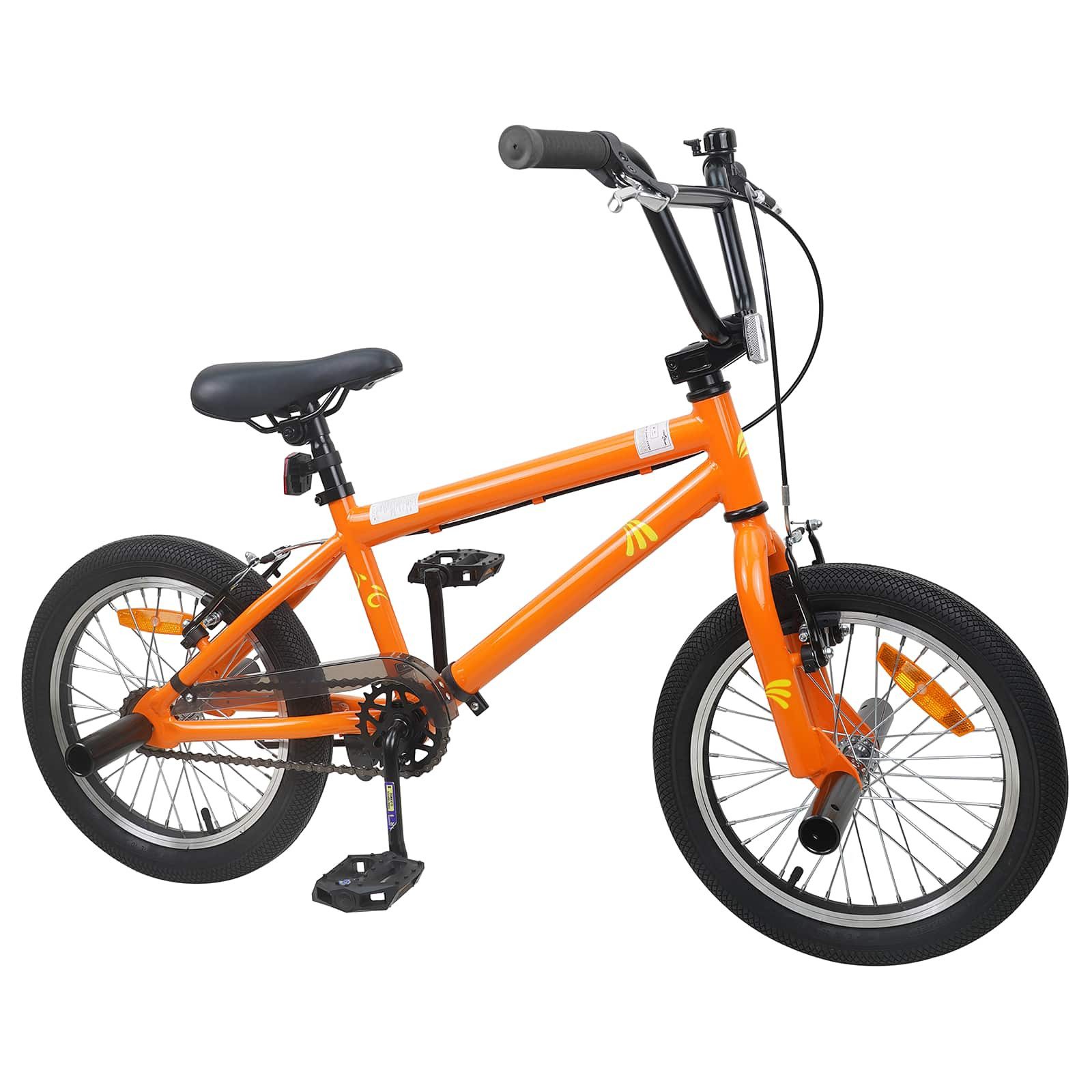 vidaXL Kinderfahrrad 139 x 67 x 91 x cm BMX Rad 20 Zoll für über 9 Jahre alt Orange