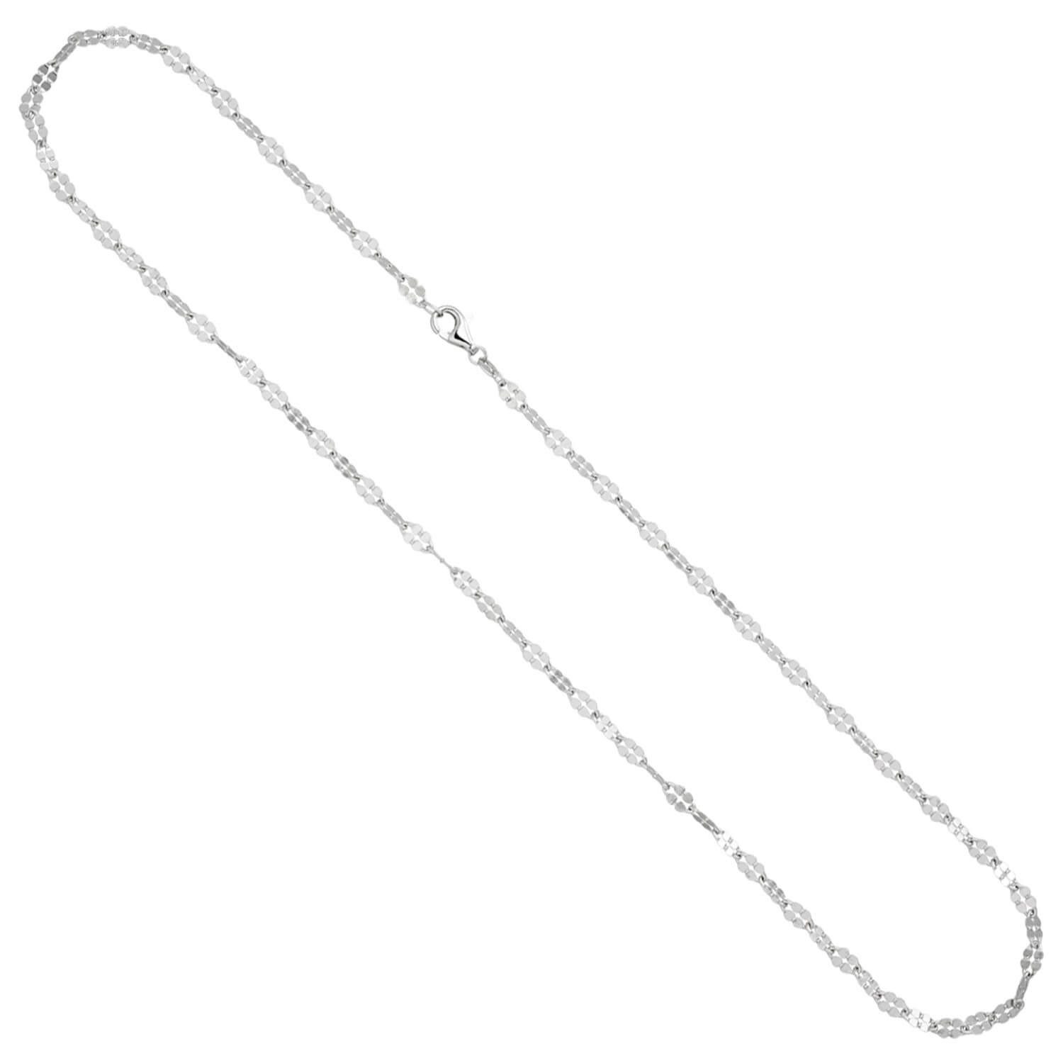 Silberkette 3,4mm Halskette aus 925 Silber rhodiniert 45cm