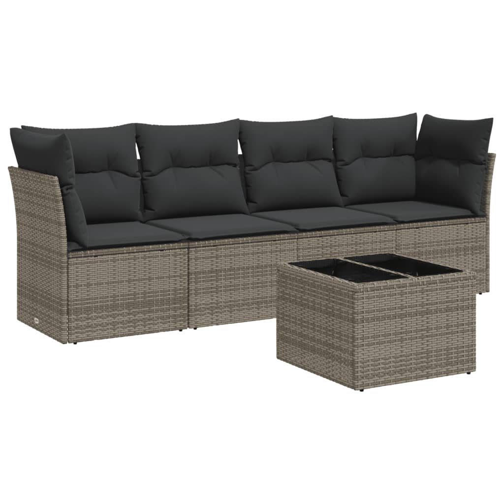 vidaXL Gartenlounge-Set 5-tlg. Garten-Sofagarnitur mit Kissen günstig online kaufen
