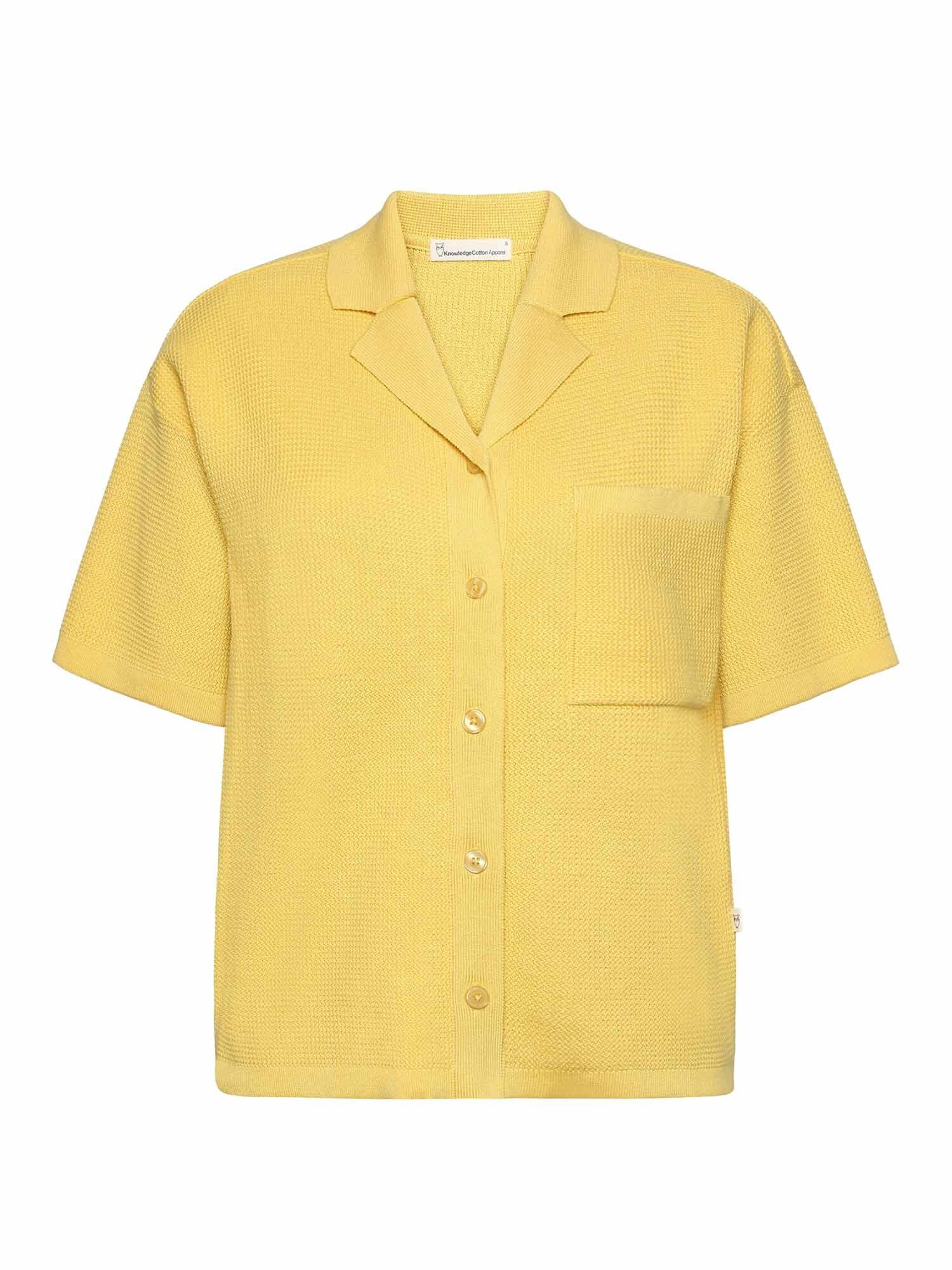 KnowledgeCotton Apparel Poloshirt Racking Stitch Short Sleeved Shirt