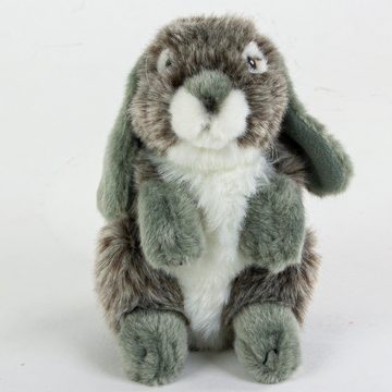 Teddys Rothenburg Kuscheltier Hase 18 cm grau mit Schlappohren Uni-Toys Stoffhase Plüschhase