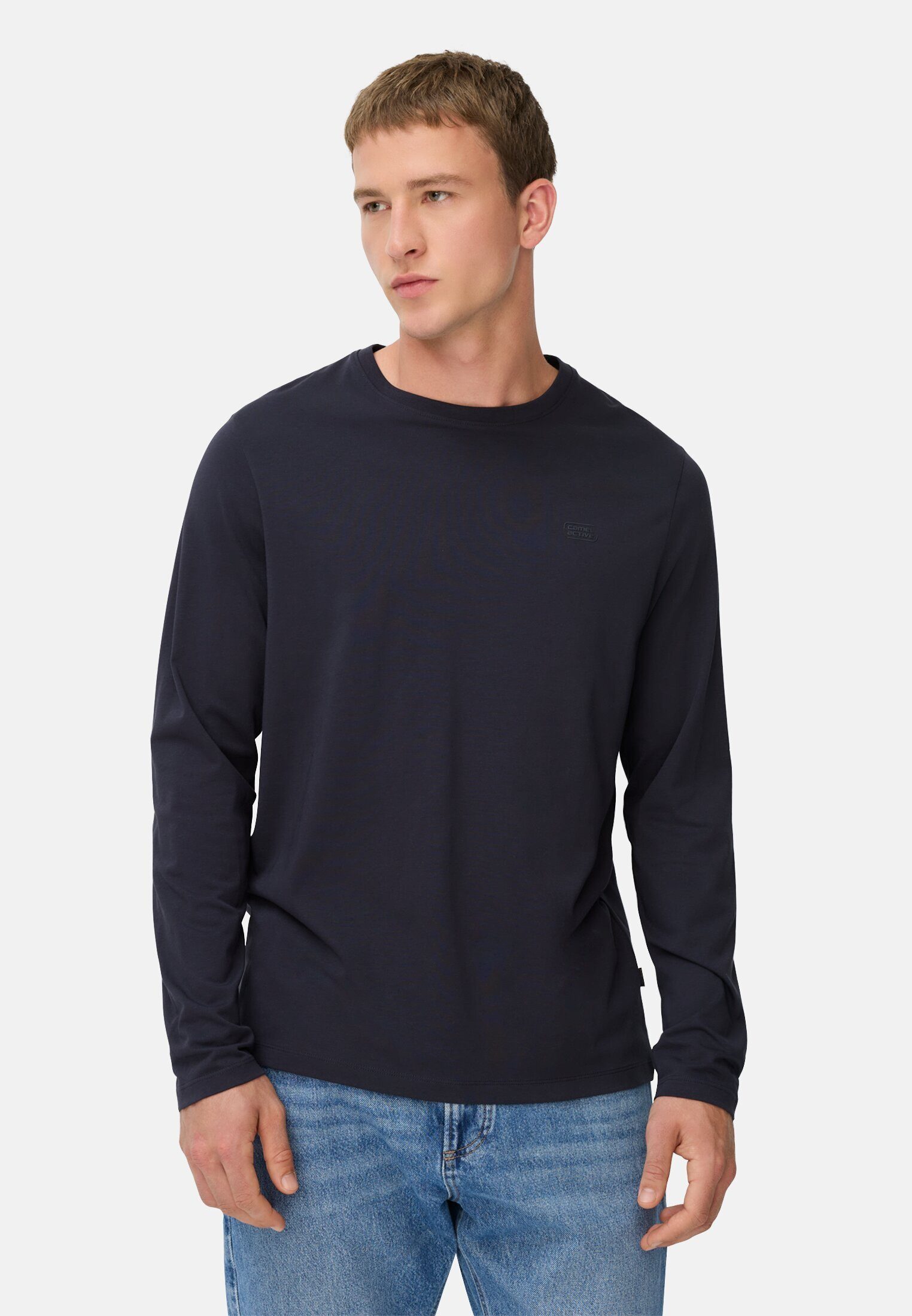 camel active Langarmshirt aus einem Baumwollmix günstig online kaufen