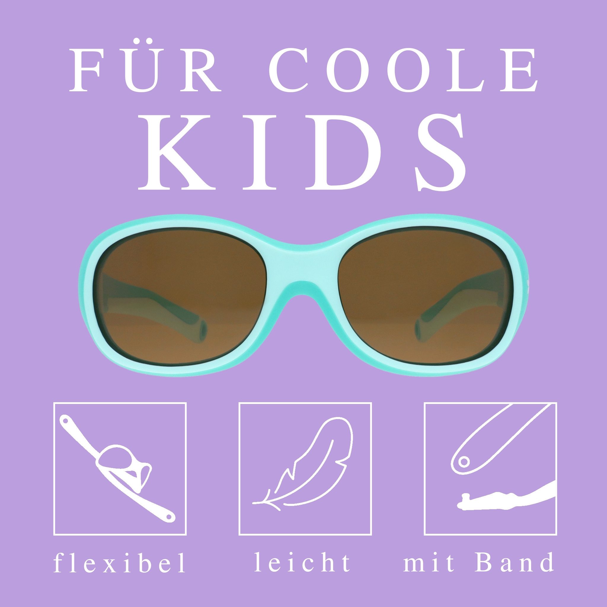 ActiveSol Sonnenbrille Kinder Sonnenbrille Kids, 2-6 Jahre, UV-Schutz, polarisiert Flexibel & Unzerstörbar, Lotuseffekt
