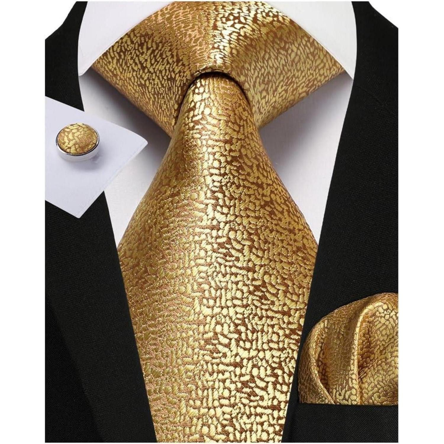 LuxusKollektion Krawatte Krawatte Paisley Hochzeit Einstecktuch Gold Einhei günstig online kaufen