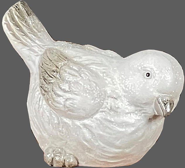 HOSSNER - HOMECOLLECTION Weihnachtsfigur glitzernd, Höhe 15 cm Vogel St), ca. (1 Tierfigur, Dekofigur