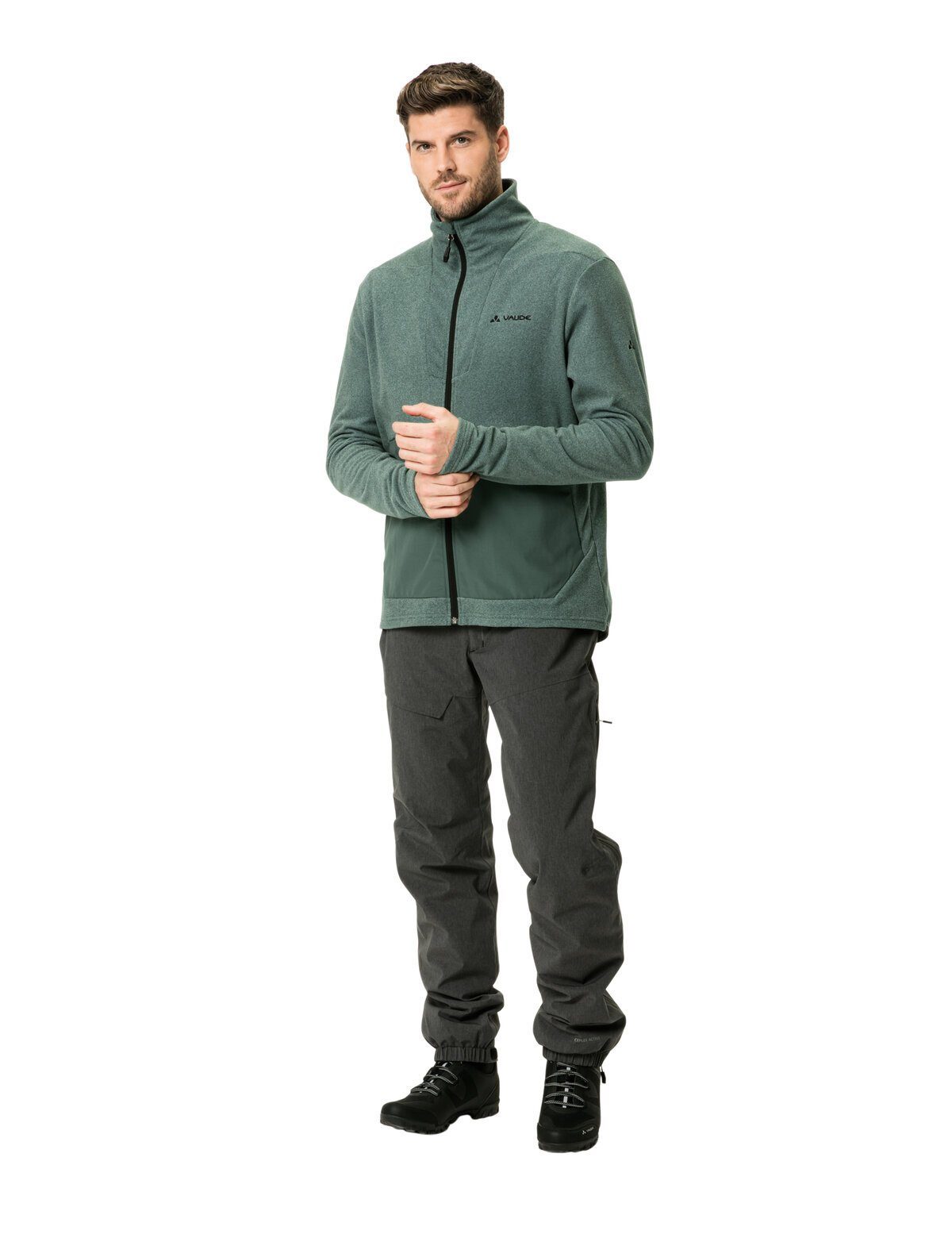 Outdoorjacke II moss kompensiert Jacket dusty Yaras VAUDE Men's (1-St) Fleece Klimaneutral