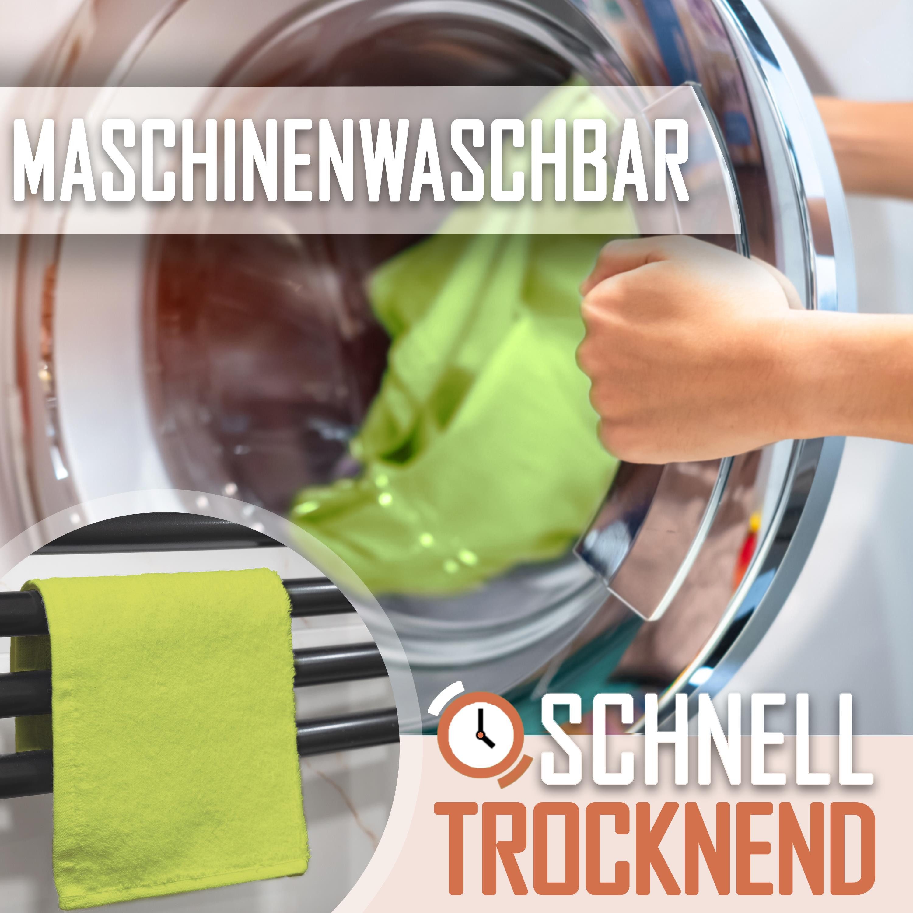 NatureMark Seiftuch 10er-Set Seiftücher 30x30cm 100% Baumwolle, (10-St), Frottier Waschlappen Seiflappen 30 x 30 cm, Apfel grün – Bild 5 von 5