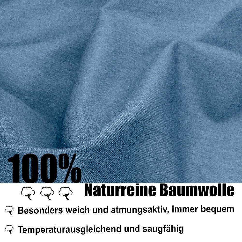 KEAYOO Kinderbettwäsche YZTX, Baumwolle, 2 teilig, Astronaut und Rakete Muster 100% Baumwolle für Kinder