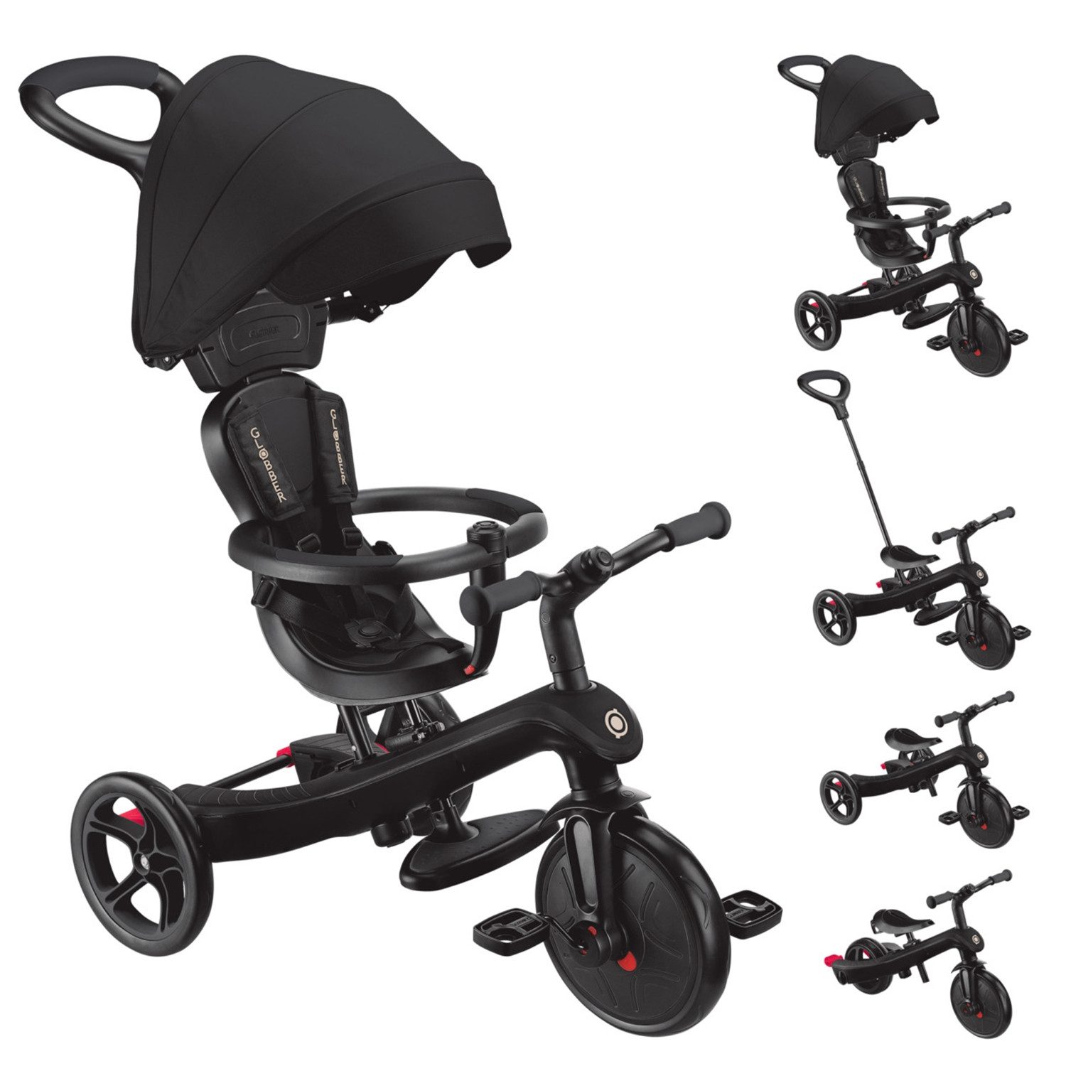 Globber Dreirad 634-120 GLOBBER EXPLORER TRIKE 4in1 schwarz