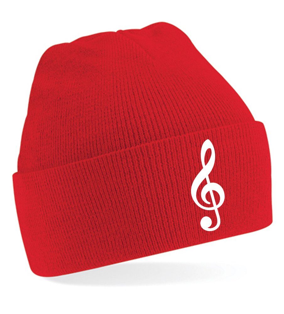 Beanie Unisex Erwachsenen Mütze Musik Notenschlüßel