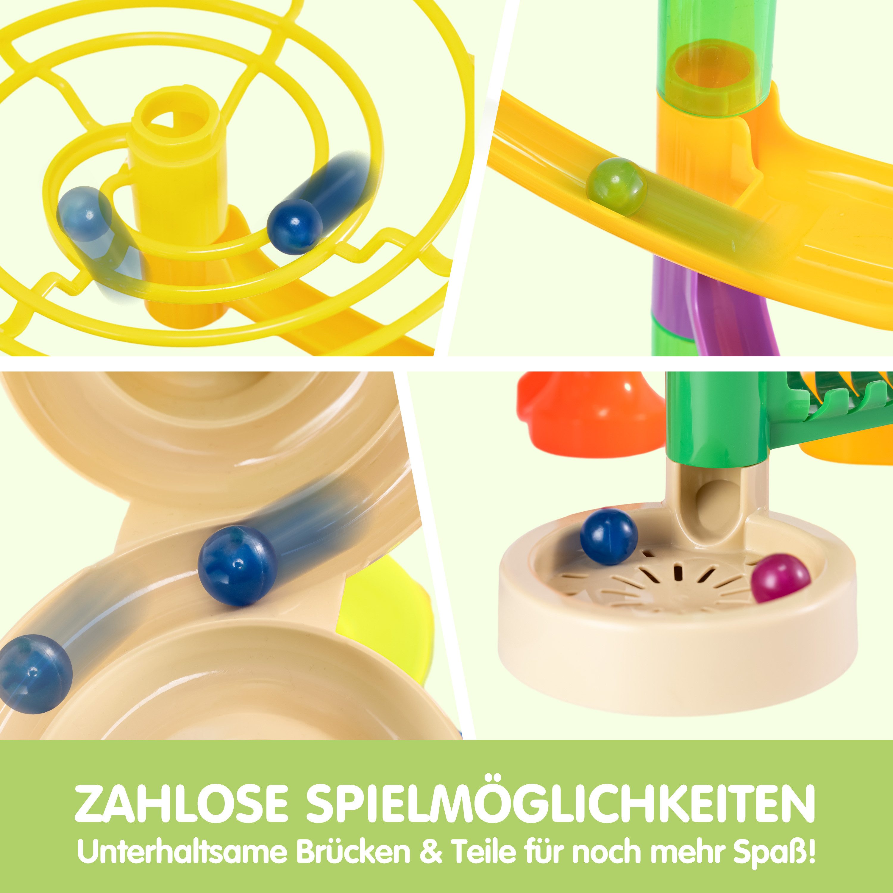 JOYIN Kugelbahn-Bausatz JOYIN 236-tlg. Murmelbahn mit Motor & Licht/Sound, Lernspielzeug ab 3, (236-tlg) – Bild 5 von 5