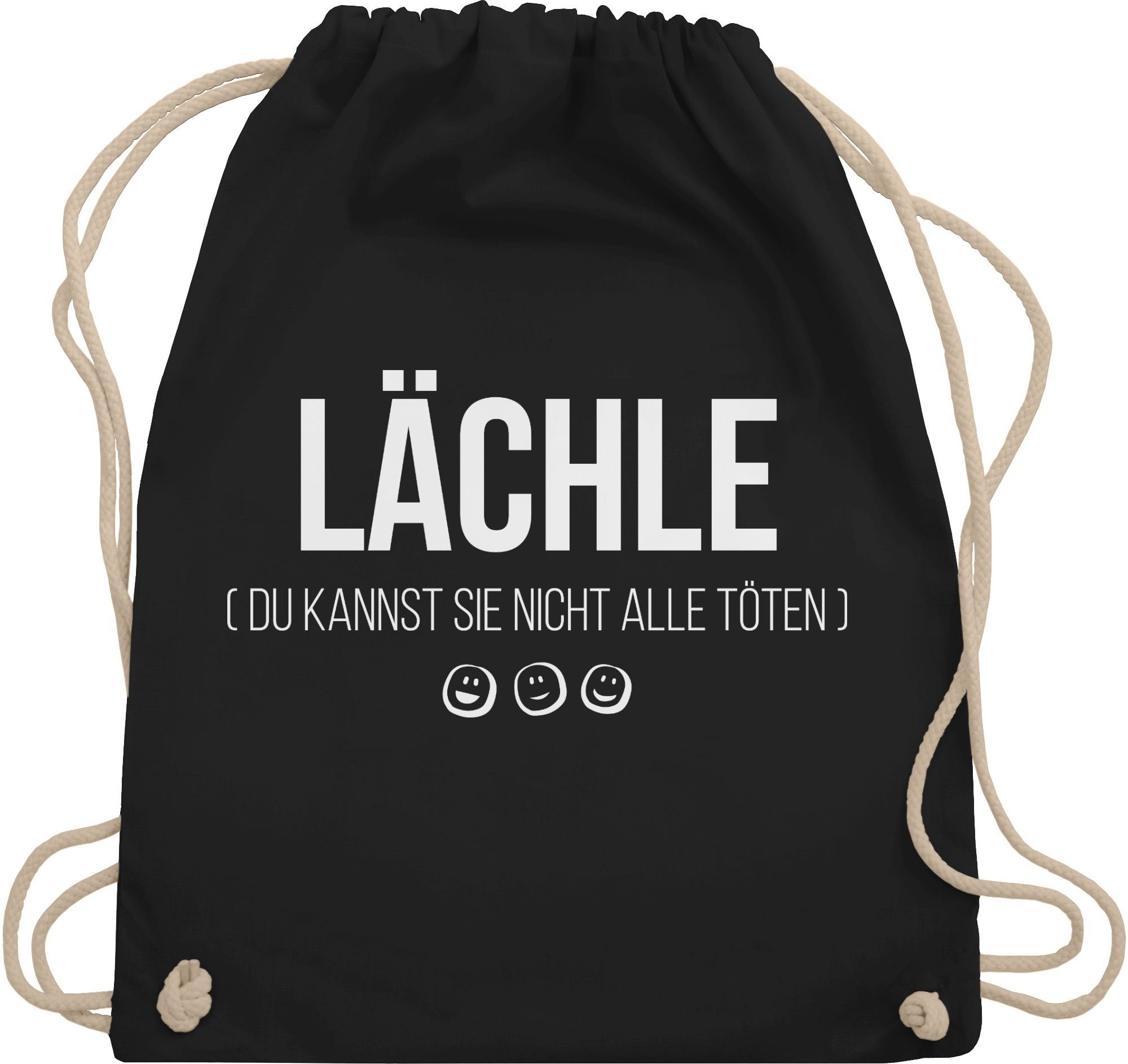 Shirtracer Turnbeutel »Lächle du kannst sie nicht alle töten 3 Emoticon