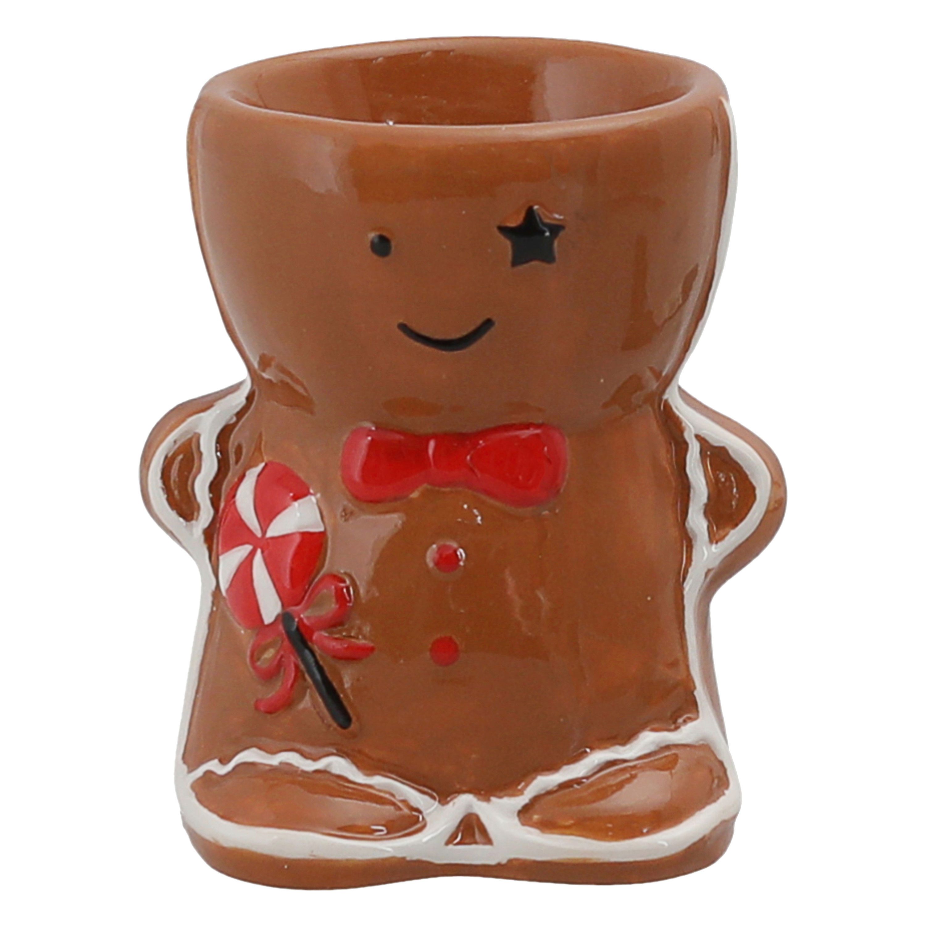 CEPEWA Duftlampe Duftlampe Lebkuchenmann 6x Caramel Cashmere 11x19x7cm Steingut Wachs – Bild 5 von 5