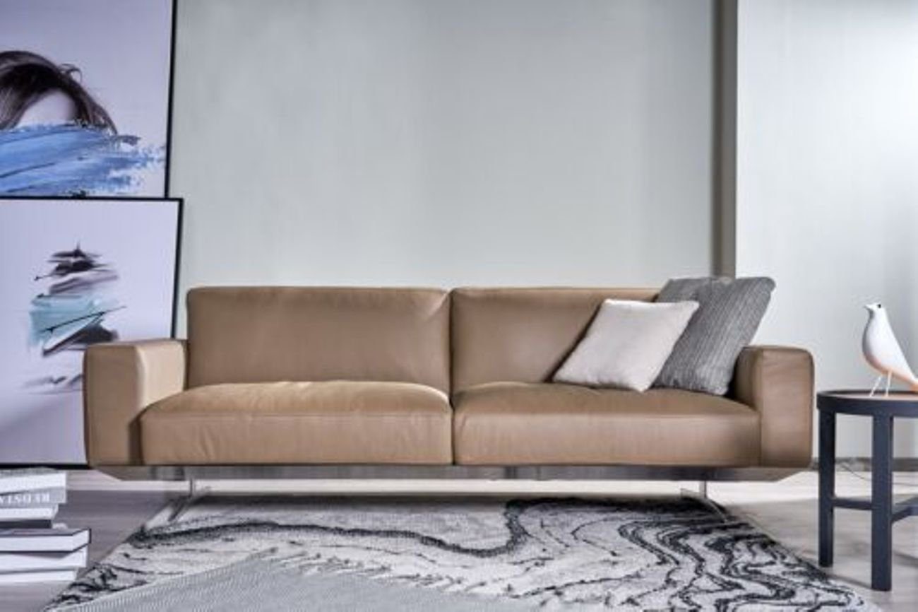 JVmoebel 3-Sitzer Beiger Dreisitzer Couch Polster Design Sofa Moderne 3er Sitz, Made in Europe