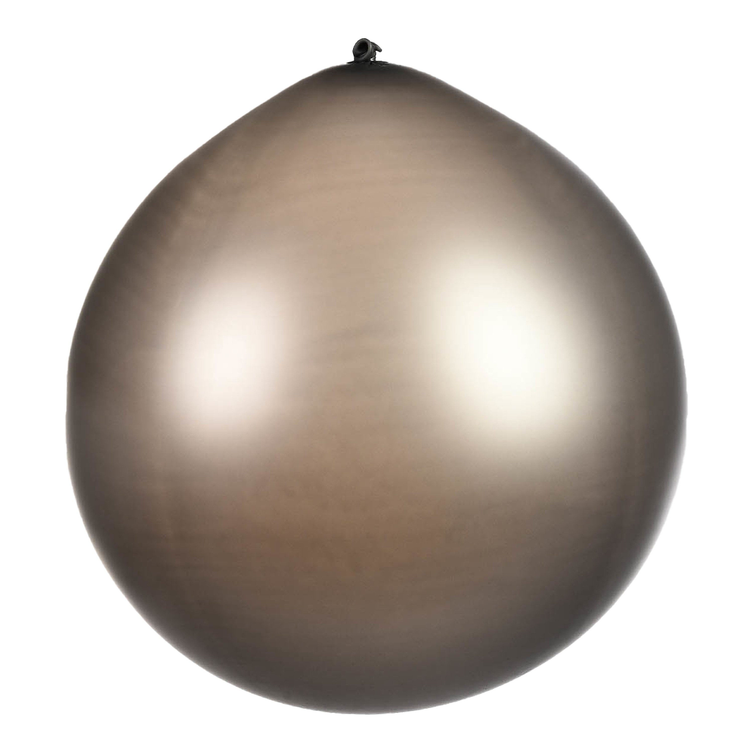 Depot Luftballon XL-Luftballon Uni, aus Latex, Ø 90 Zentimeter, H 90 Zentimeter Silber
