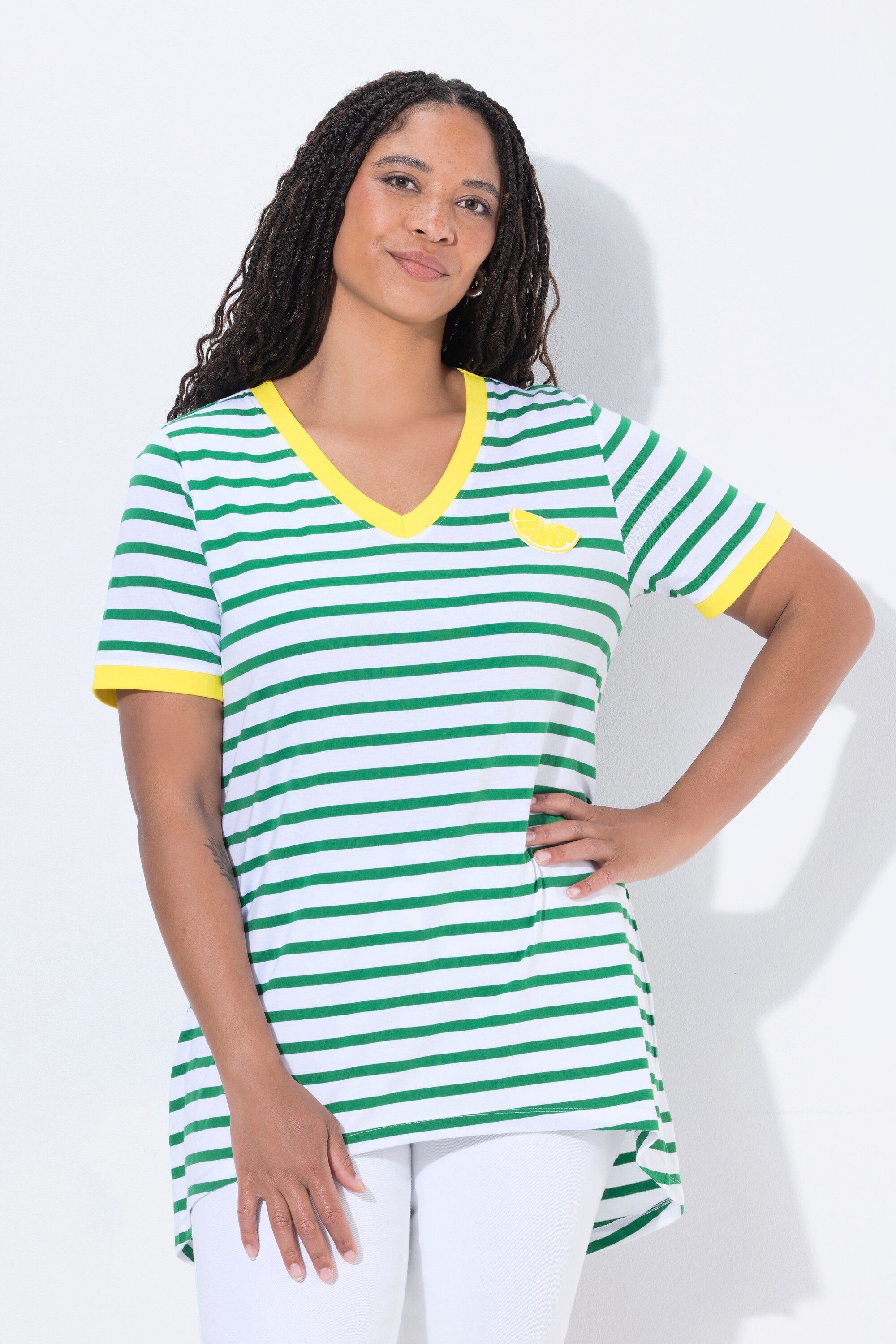 MIAMODA T-Shirt T-Shirt Komfort Fit Zitronen-Motiv Halbarm