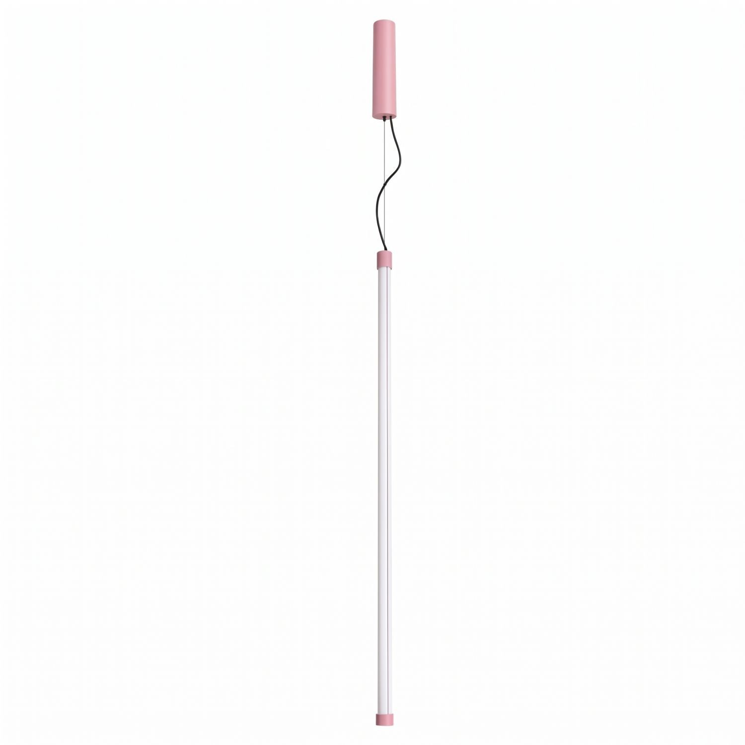 Licht-Erlebnisse Pendelleuchte ORSAY, LED fest integriert, Neutralweiß, LED dimmbar Metall H: max. 200 cm rund Ø 3 cm Pink 4000 K 3140 lm