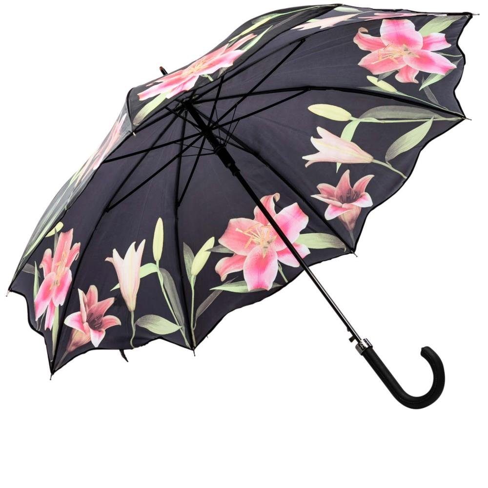 Luckyweather not just any other day Stockregenschirm Regenschirm Motiv LILIEN Automatik