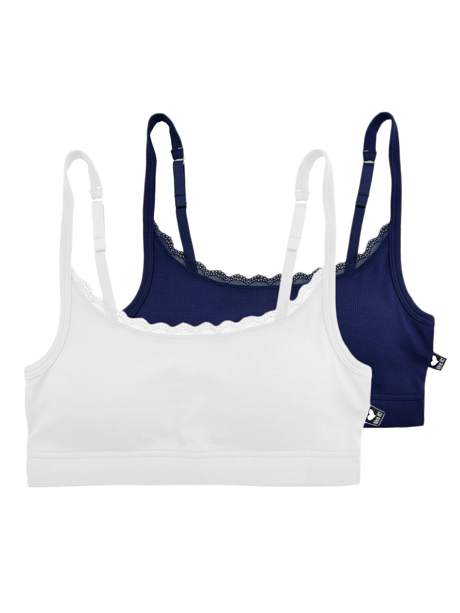 like it! Bustier 2er Pack Bustier mit Pads Jessy (Packung, 2-tlg) ohne Bügel & ohne Cups, feine Rippenstruktur