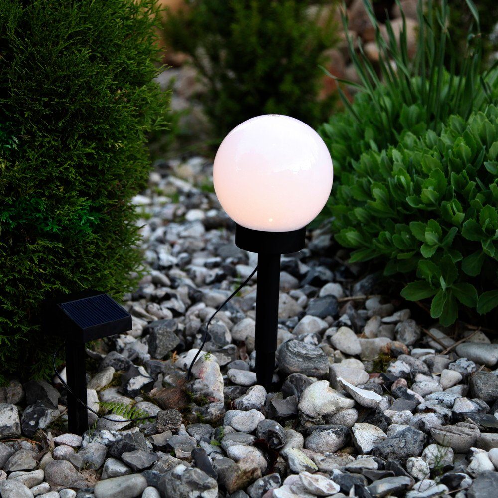 STAR TRADING Gartenleuchte Solar- Gartenkugel Globus, mit Sensor und LED, Ø 150 mm, keine Angabe, Leuchtmittel enthalten:, warmweiss, Solarleuchten
