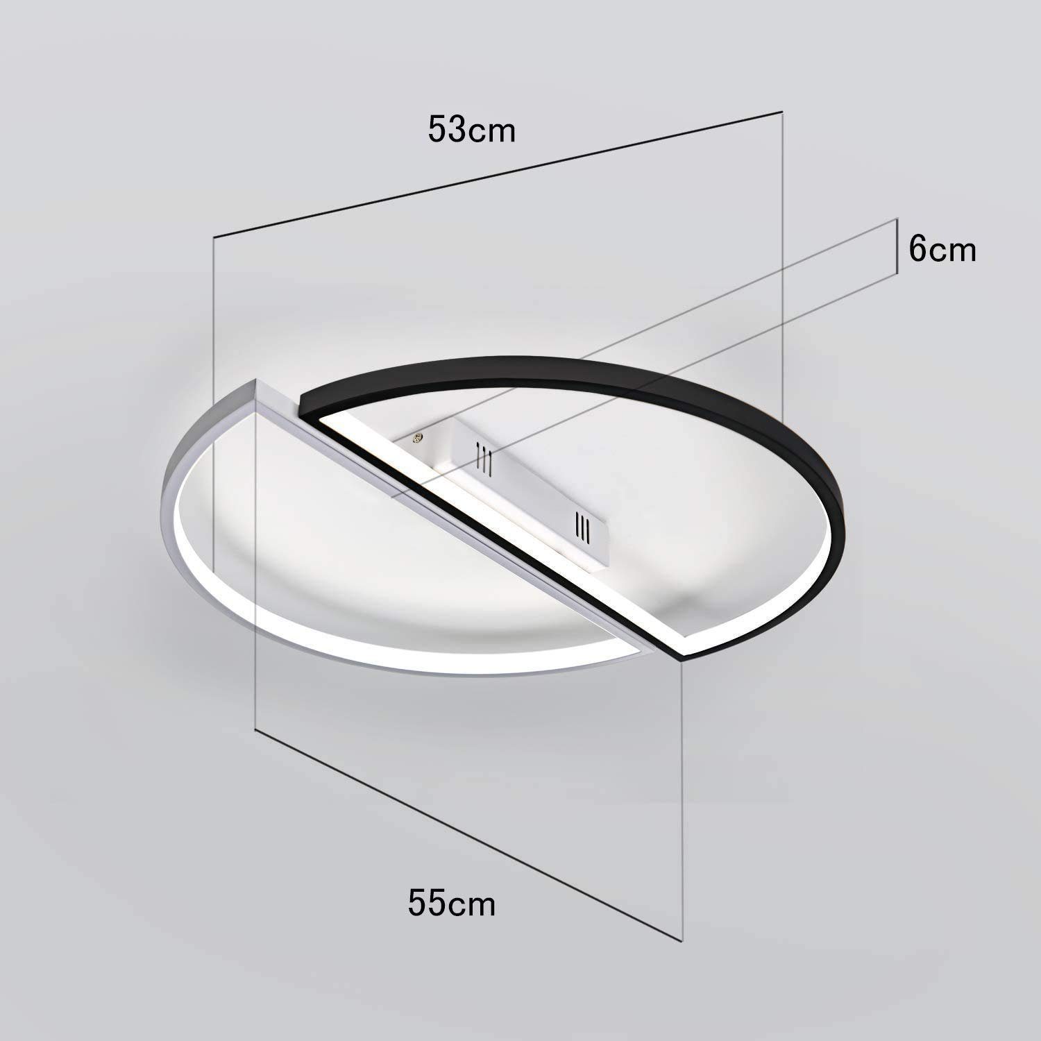 fest LED modern, Eisen dimmbar mit ZMH LED Fernbedienung Deckenleuchte integriert Kronleuchte