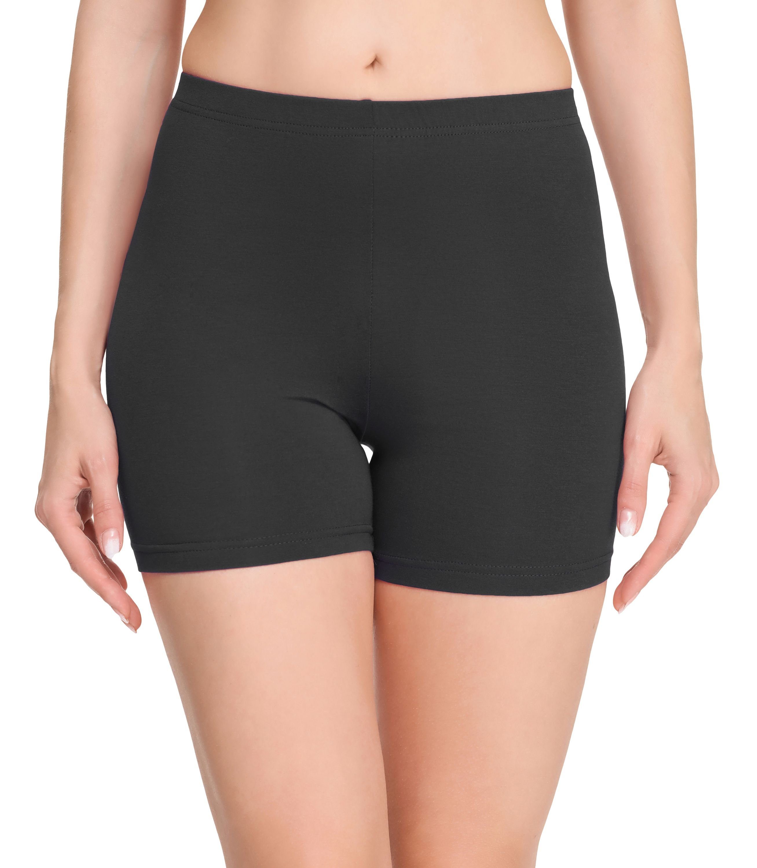 Merry Style Leggings Damen Shorts Radlerhose Unterhose Hotpants Boxershorts MS10-392 (1-tlg) elastischer Bund Graphite