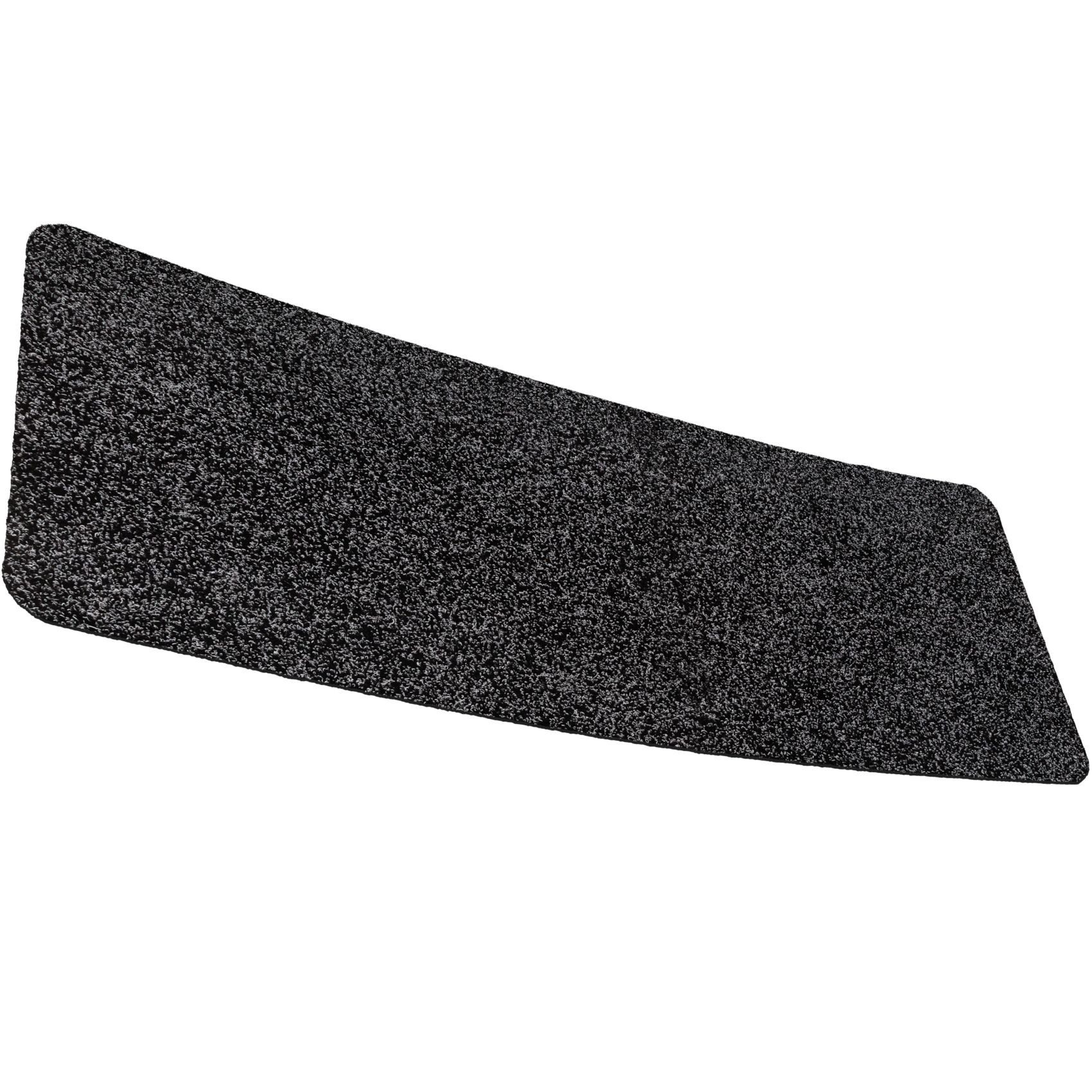 ANRO Fußmatte POET Schuhparkplatz schmal Schmutzfangmatte Unifarben, eckig, Höhe: 3 mm, Schuh-Abstellplatz rutschfest 30x60cm Kräusel Schwarz wasserdicht