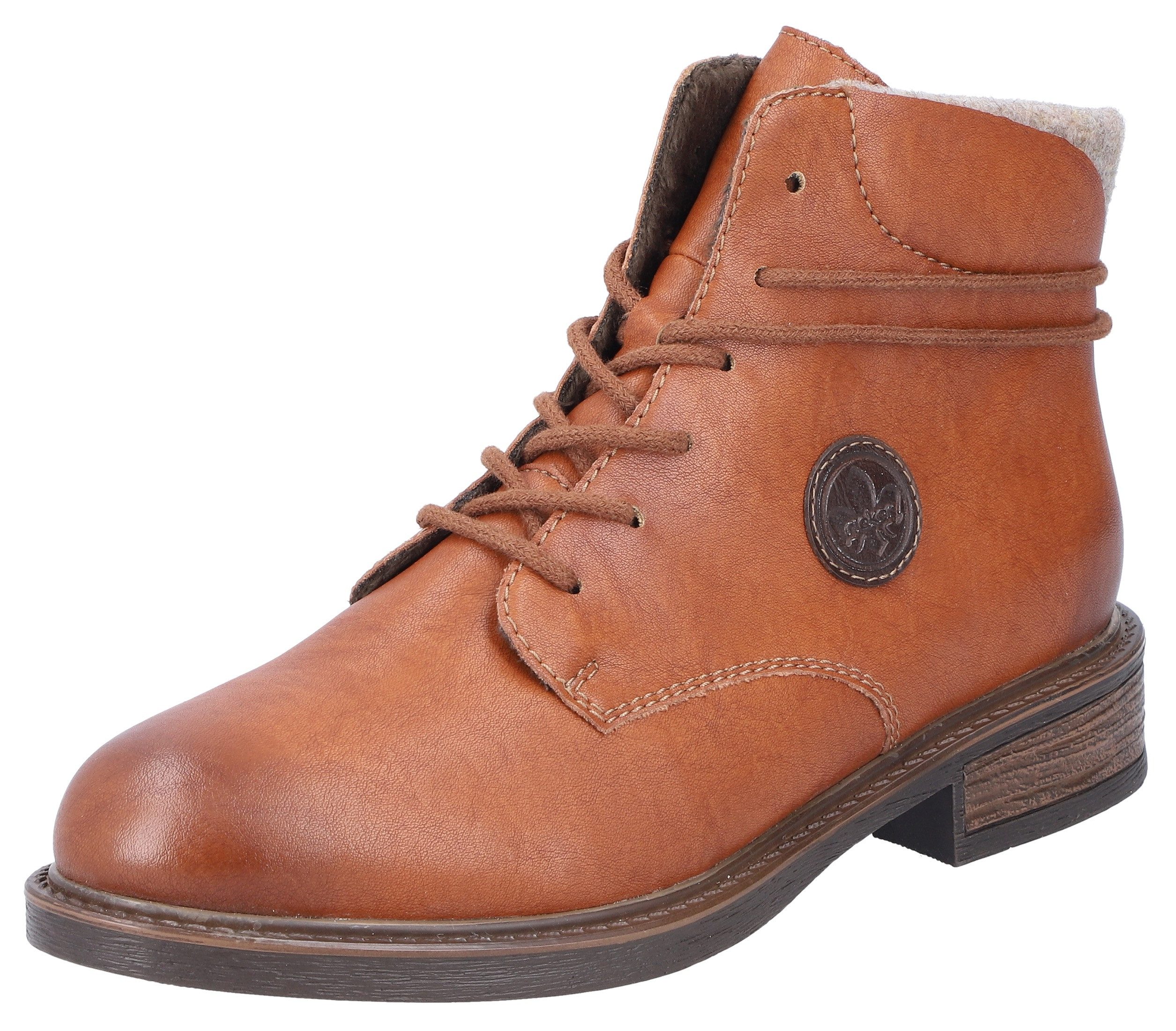 Rieker Schnürstiefelette, Boots, Blockabsatz, mit schaftumspielender günstig online kaufen