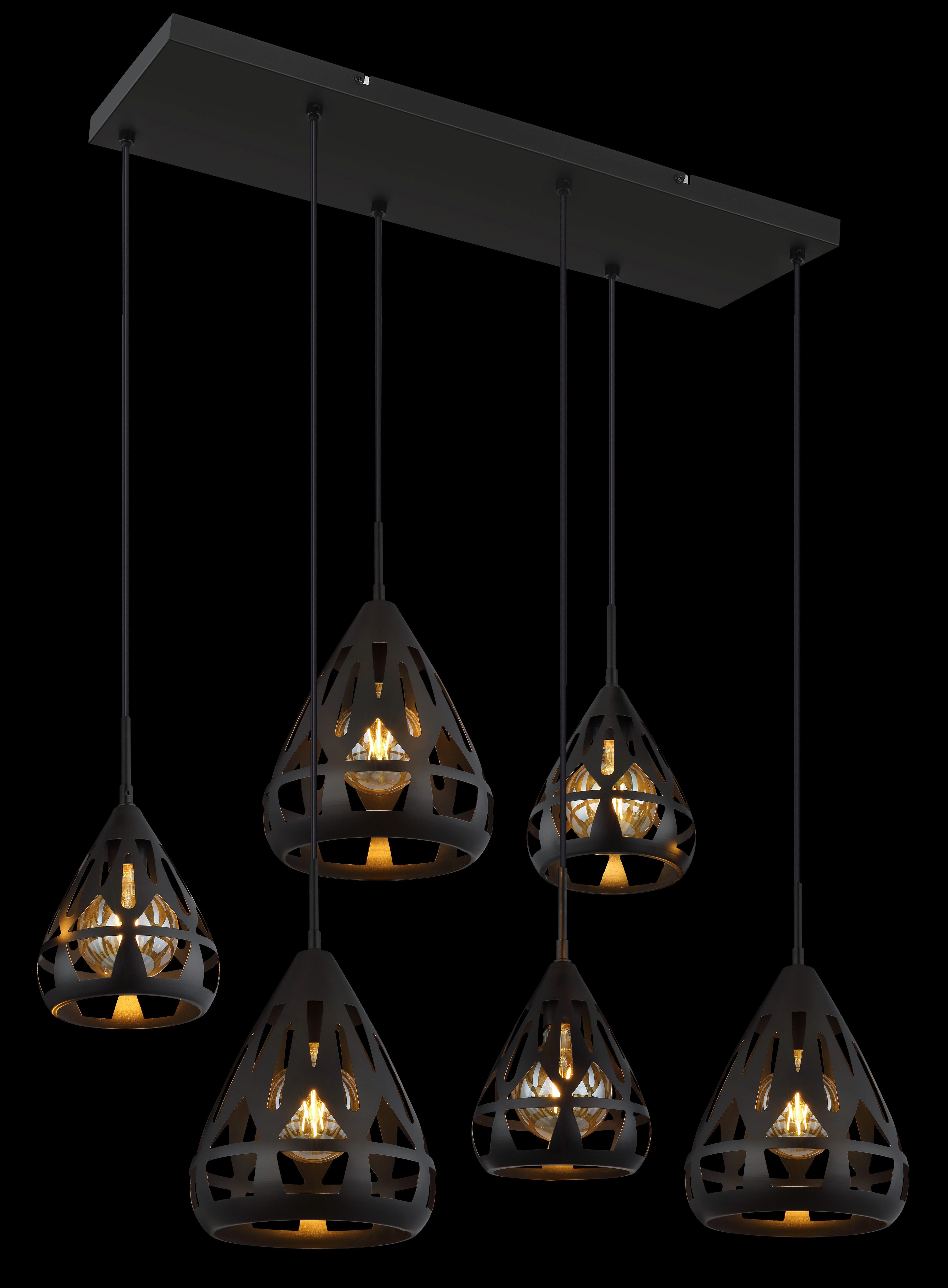 GLOBO LIGHTING Hängeleuchte HASSAN, ohne Leuchtmittel, Hängelampe/Pendelleuchte/Esszimmer/Wohnzimmer/Esstisch