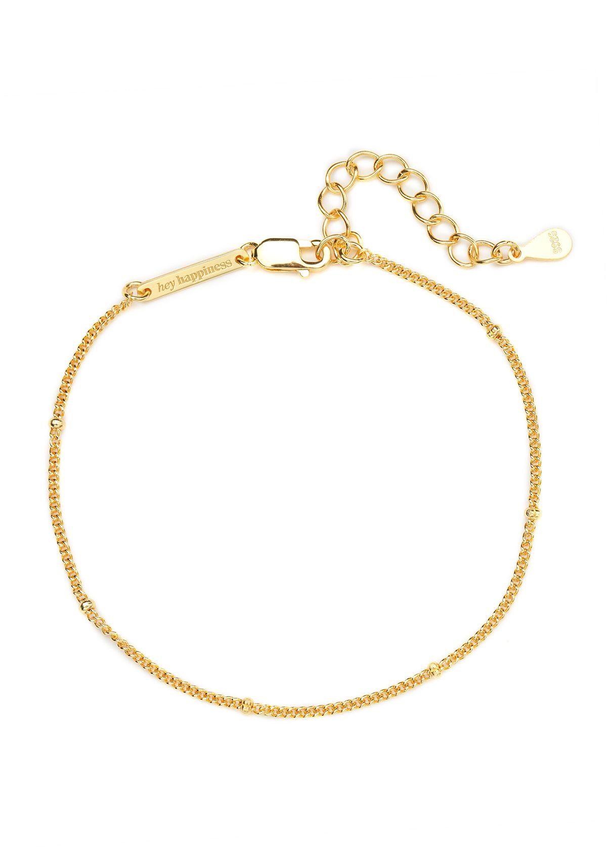 Silberarmband Damen Silber 925 Kugeln 18K Vergoldet