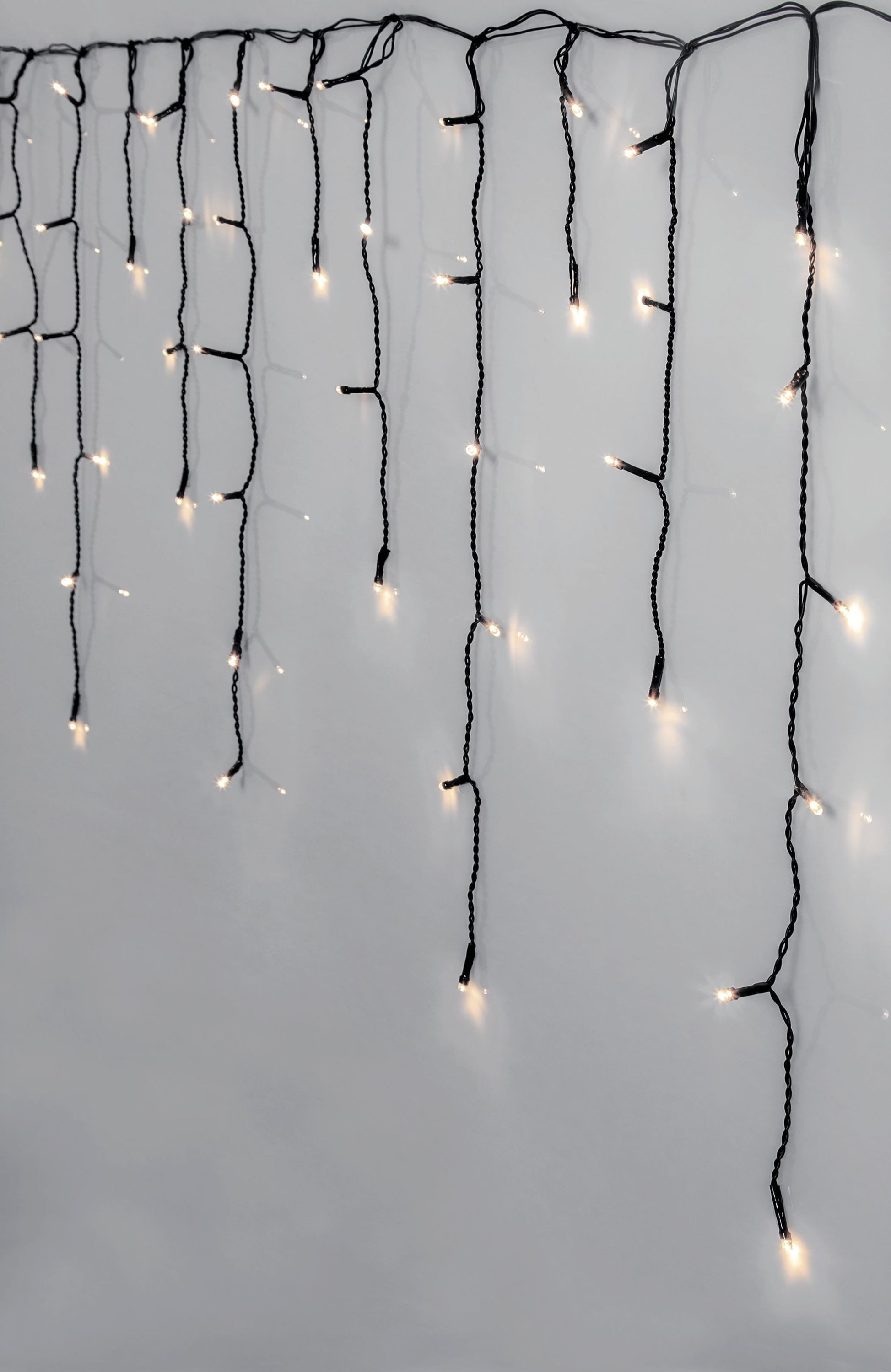 STAR TRADING LED Lichtleiste LED Eiszapfen-Lichterkette Crispy Ice White, 960 LEDs, 24m, IP44