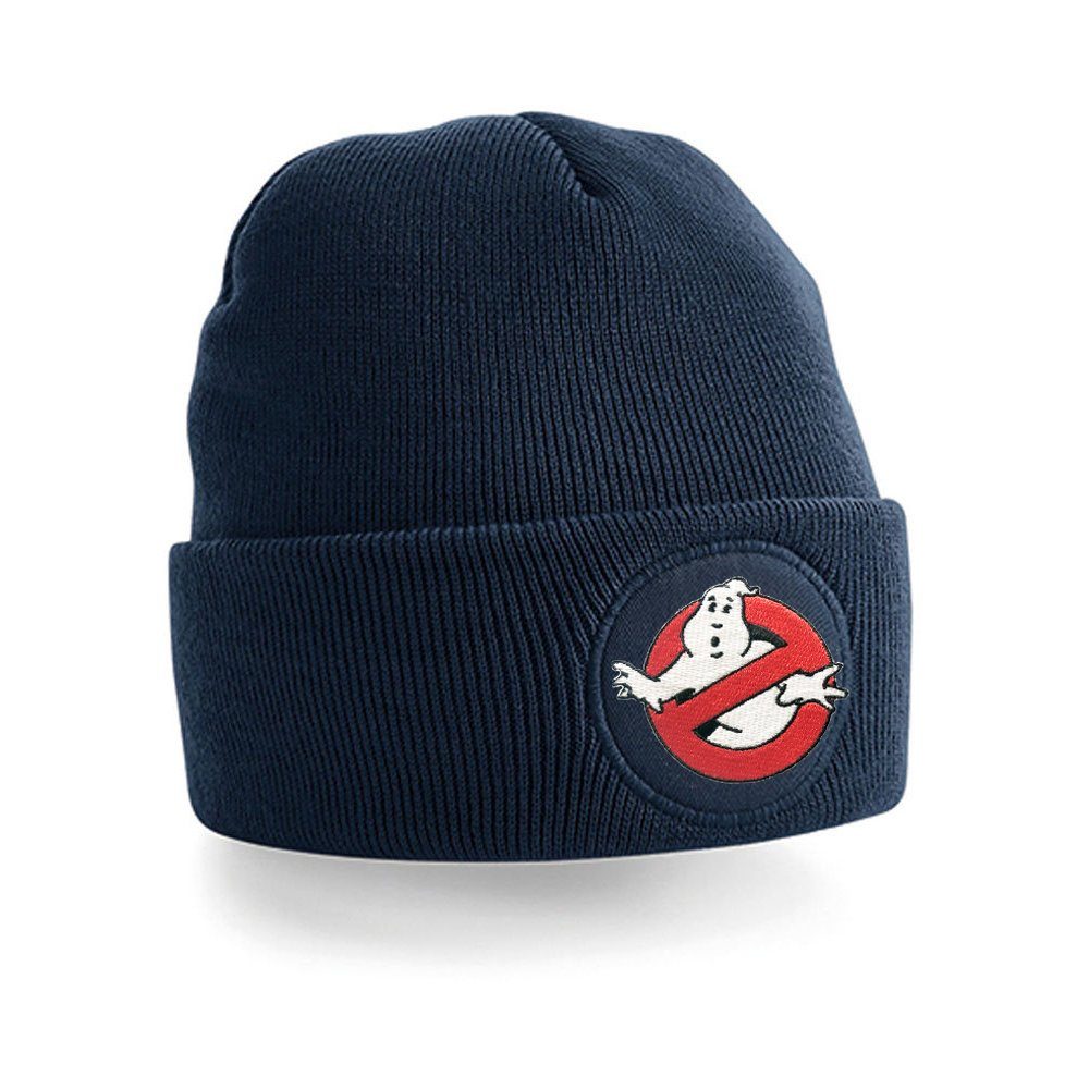 Unisex Geisterjäger Brownie Erwachsenen & Beanie Mütze Blondie Slime Navyblau Stick Patch Ghostbusters